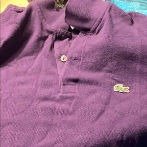 Purple boys or girls Lacoste short sleeve shirt